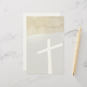 Papeterie Christian Cross Stationery On Grey