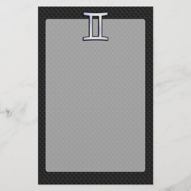 Papeterie Chrome comme Gemini signe Zodiac (Devant)