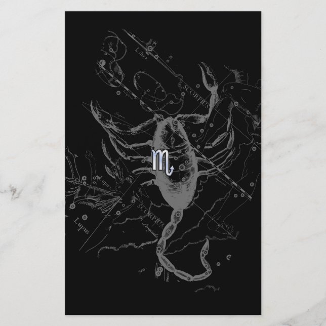 Papeterie Chrome comme Scorpio Zodiac Symbole sur Hevelius (Devant)