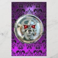 CHROME SKULT DAMASK Améthyste pourpre