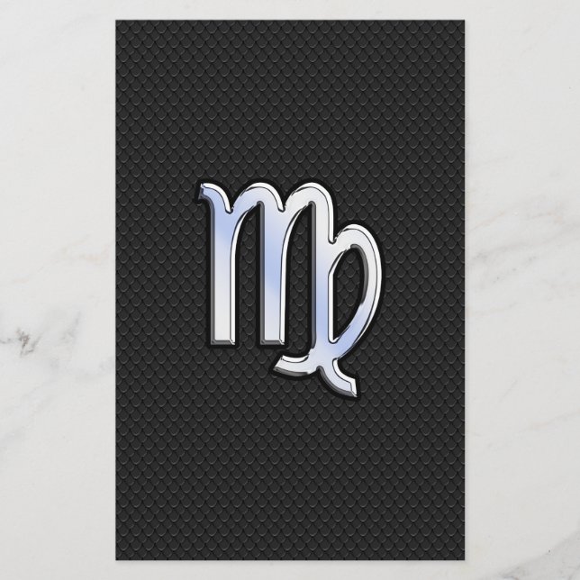Papeterie Chrome Virgo Zodiac Connexion style peau de serpen (Devant)