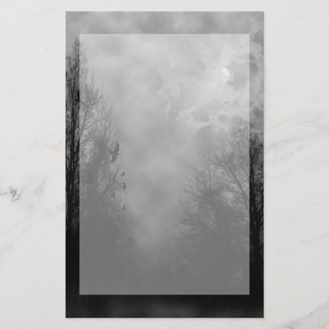 Papeterie Ciel d'Halloween hanté avec Ravens (Devant)