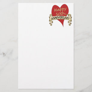 Papeterie cinquantième. Anniversaire