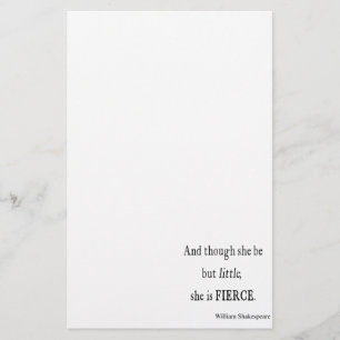 Papeterie Citation de Shakespeare elle soit de petites mais