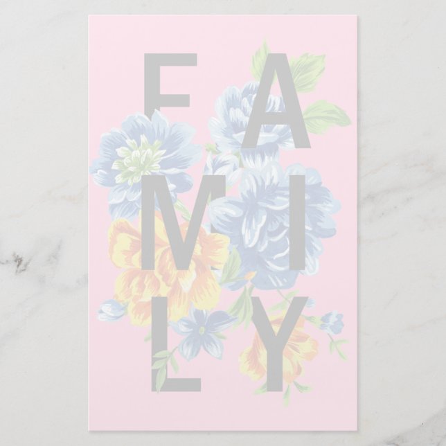 Papeterie Citation Floral Family (Devant)