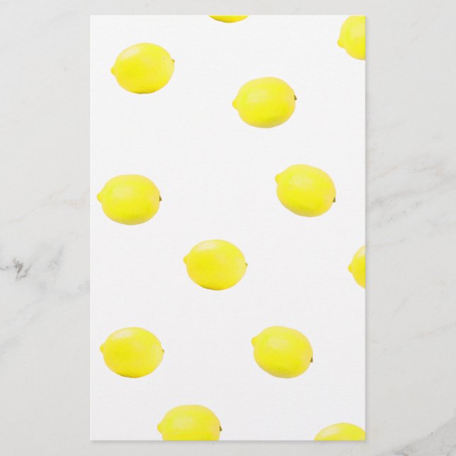 Papeterie citron motif version 2 (Devant)