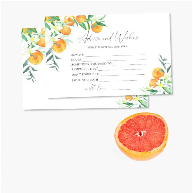 Papeterie Citrus - conseils et voeux nuptiale douche (Créateur téléchargé)