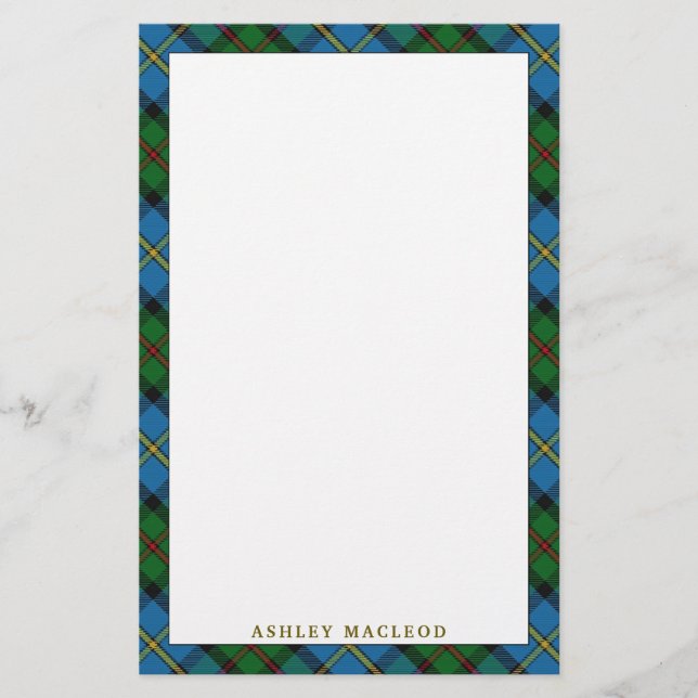 Papeterie Clan MacLeod de Harris Tartan Plaid (Devant)