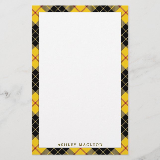 Papeterie Clan MacLeod de Lewis Tartan Plaid (Devant)