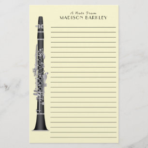 Papeterie Clarinet Music Teacher Band Musicien