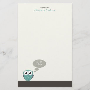 Papeterie Claude le petit papier de note mignon du hibou