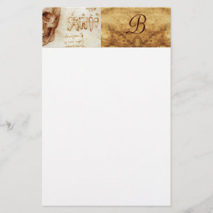 Papeterie CLINIQUE DENTAIRE, MONOGRAMME DENTISTE, Parchemin 