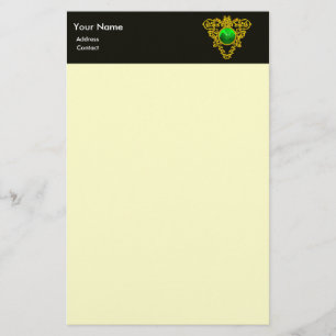 Papeterie COEUR CÉLTIQUE DE SAINT PATRICK, Crème SHAMROCK