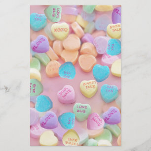 Papeterie coeurs de bonbons valentines