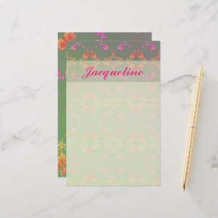 Papeterie Coeurs roses et papier à lettres