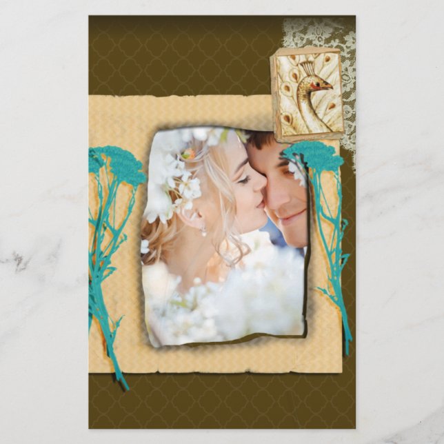 Papeterie Collage photo Vintage personnalisé (Devant)