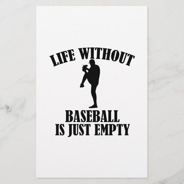 Papeterie conception de base-ball (Devant)