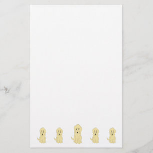 Papeterie Conception de chien Goldendoodle jaune