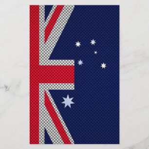 Papeterie Conception de drapeau australien Style Carbone Chr
