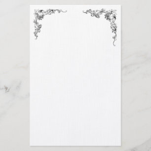 Papeterie Conception de Flourish de bon et gauche coin