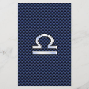 Papeterie Connexion Libra Zodiac Navy Blue Carbon Fiber