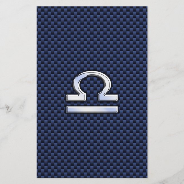 Papeterie Connexion Libra Zodiac Navy Blue Carbon Fiber (Devant)