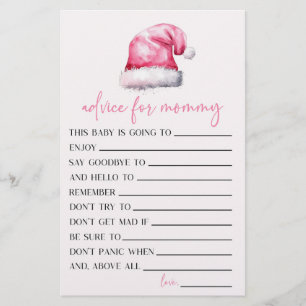 Papeterie Conseil de chapeau rose Baby shower Activité de je