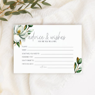 Papeterie Conseils de mariage floraux de magnolia blanche So