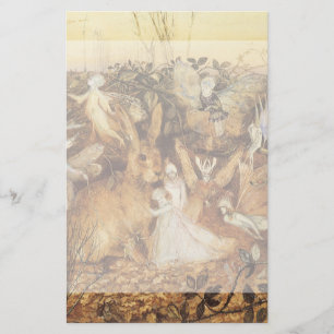 Papeterie Contes de fées vintages, lapin parmi les fées