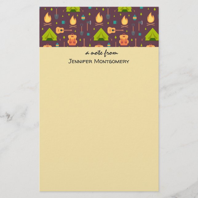 Papeterie Cool Camping Design Motif extérieur (Devant)