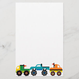 Papeterie Cool Monster Trucks Blue Red Green Cadeaux pour ga