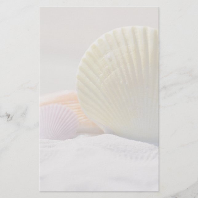 Papeterie Coquillages en sable blanc (Devant)