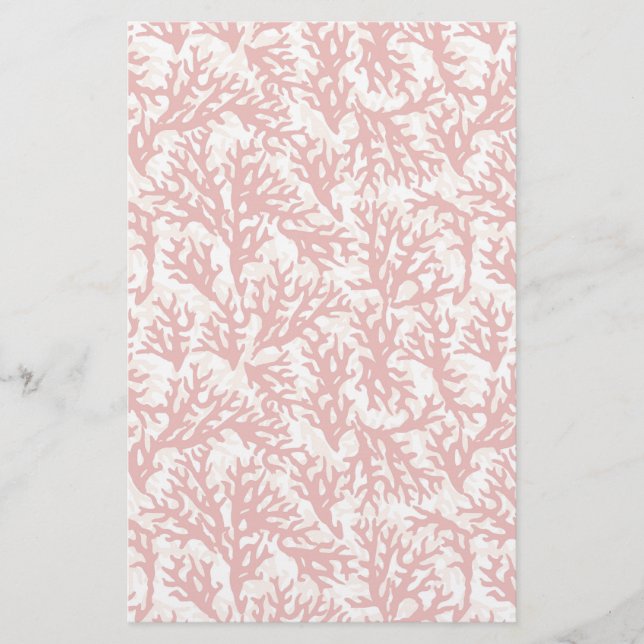 Papeterie Corail rouge Motif 2 (Devant)