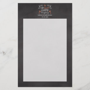 Papeterie Coral Chalkboard Script Plage Mariage