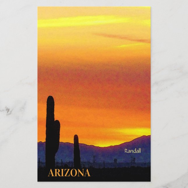 Papeterie Coucher de soleil en Arizona / Bright Orange / Sag (Devant)
