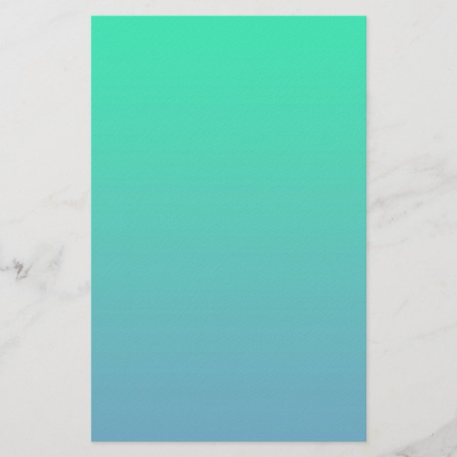 Papeterie Couleur Bleu Vert (Devant)