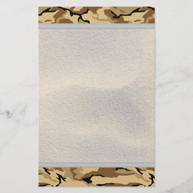 Papeterie Couleur Camo de désert avec l'arrière - plan de (Devant)
