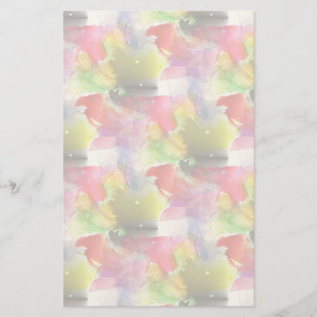 Papeterie Couleur d'aquarelle rouge, jaune (Devant)