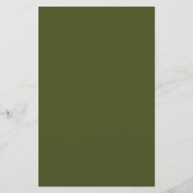Papeterie Couleur solide verte de l'Armée (Devant)