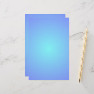 Papeterie Couleurs Ciel bleu Gradient Aqua Blues Papier à le