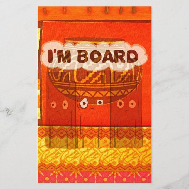 Papeterie Couleurs traditionnelles d'Afrique rouge dorée Imp (Devant)