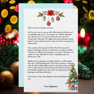 Papeterie Country Christmas Family Newsletter Votre texte