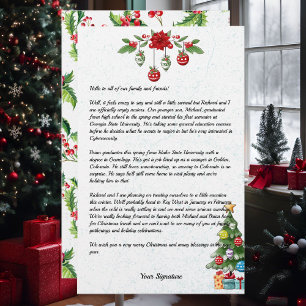 Papeterie Country Christmas Family Newsletter Votre texte