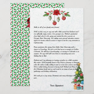 Papeterie Country Christmas Family Newsletter Your Text Stat