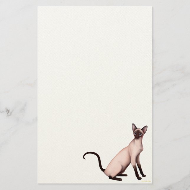 Papeterie Courtoisie pour chats Siamais (Devant)