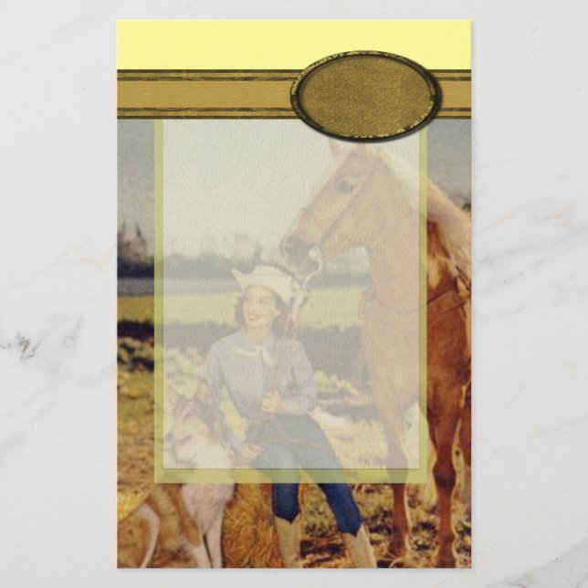 Papeterie Cow-girl vintage (Devant)