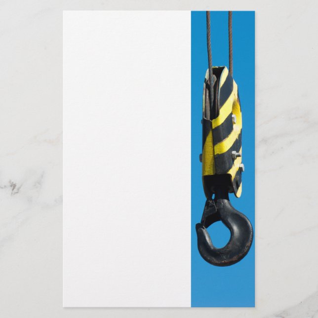 Papeterie Crane hook with yellow and black stripes hang (Devant)