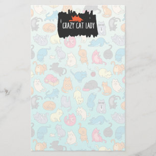 Papeterie Crazy Cat Lady Cute et Playay Cat Motif