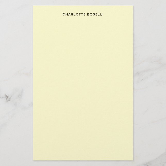 Papeterie Crème professionnelle minimaliste classique (Devant)
