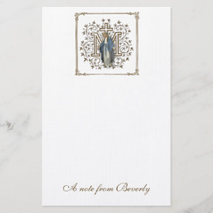 Papeterie Croix religieuse de la Sainte Vierge Marie